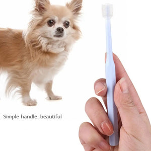 Functional Pet Toothbrush Solid Color Cat Toothbrush Easy Storage 360 Degree Oral Cleaning Dog Toothbrush  Universal