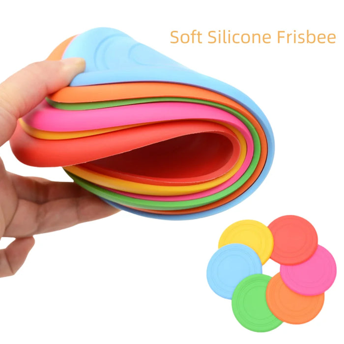 Funny Silicone Flying Saucer Dog Cat Toy Dog Game Flying Discs Resistant Chew Puppy Training Interactive Pet Supplies