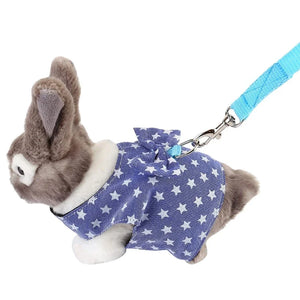 Small Animal Outdoor Walking Harness and Leash Set Cute Clothes for Puppy Kitten Pigs Bunny Chinchillas Necklace Rabbit Vest