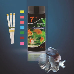 50/100PCS 7 in 1 Aquarium Test Strips Fish Test Set Freshwater Saltwater Aquarium Water Test to Detect PH Quality