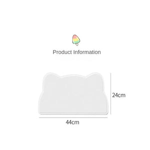 Waterproof Pet Mat for Dogs and Cats Solid Color Silicone Pet Food Feeding Mat Cat Dish Puppy Bowl Feeding & Watering Supplies