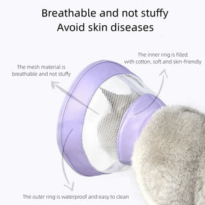 Pet Cat Dogs Health Recovery Elizabethan Cotton Filling Collar Protective Medical Cone E- Collar for Dog and Cat