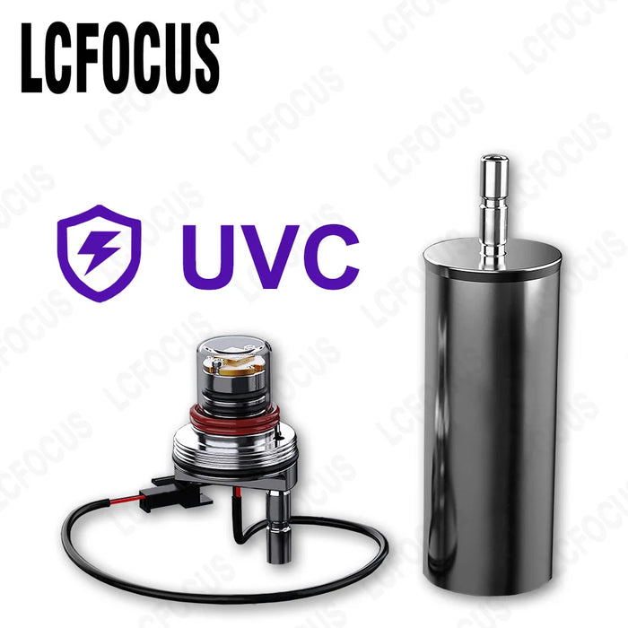 Stainless Steel UV Water UVC Ultraviolet Lamp Direct Drink Disinfection Treatment Filter Aquarium Fish Tank Purifier Cleaner