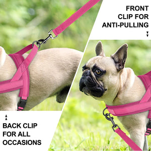 Soft No Pull Small Medium Dog Harness Nylon Pitbull Dog Puppy Harnesses Padded Pet Vest Adjustable for Small Dog Chihuahua Pug