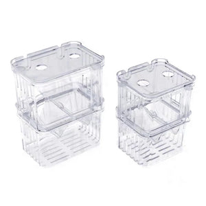 Aquarium Fish Breeder Box High Clear Double Hatching Incubator Hatchery Isolator Breeding Isolation Box Fish Tank Turtle Reptile