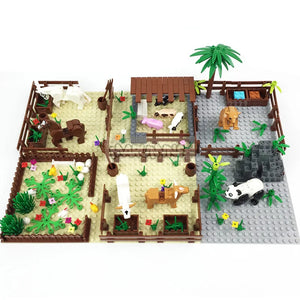 Marumine 138PCS Farm Chicken Building Blocks Classic Construction MOC Bricks Assembling House Model Kit Kids Chrismas Toys