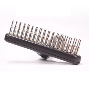 Dog Rake Deshedding Dematting Brush Comb Undercoat Rake for Dogs Cats Short Long Hair Pet Brushes Shedding with Double Row Pins