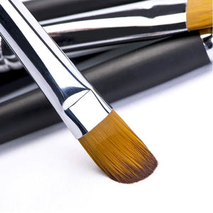 9Pcs Filbert Art Paintbrush Set Anti-Shedding Synthetic Nylon with Long Handle Paint Brush for Watercolor Acrylics Oil Gouache