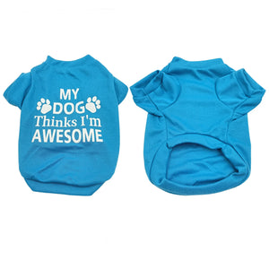 Summer Dog Clothes Pet T-shirt Cute Printed Dog Vest For Small Medium Dogs Accessories Puppy Cat Vest Cotton Apparel Costumes