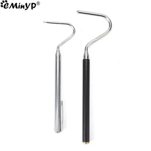 Extendable Pin Hook Telescopic Stainless Steel Snake Reptiles Capture Hook Reptile Catcher Retractable Snakes Catching Tool