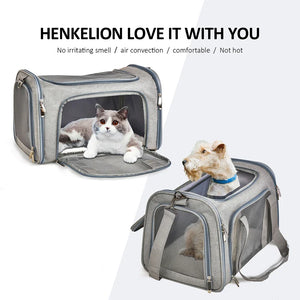 Dog Carrier Bag for Small Medium Cats Dogs up to 15 Lbs,Airline Approved Carrier Soft Sided, Collapsible Travel Puppy Carrier