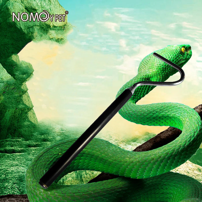 Retractable Snake Hook Stainless Steel Long Handle Snake Catching Tool Trap Snake Tongs Reptiles Handling Tool