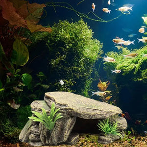 Turtle Reptile Habitat Hiding Caves Aquarium Aquarium AmphibiousVivid Safe Shelters for Turtle Aquarium Terrarium Decoration