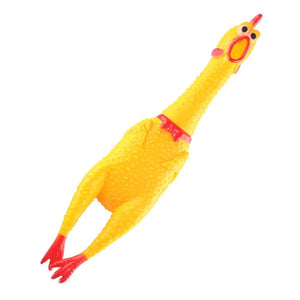 2012 Hot Sell Screaming Chicken Pets Dog Toys Squeeze Squeaky Sound Funny Toy Safety Rubber For Dogs Molar Chew Toys