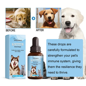 Yegbong Pet Health Drops Cats Dogs Balanced Nutrition Enhance Puppy Kitten Disease Immunity Multi Vitamin Pet Health Supplements