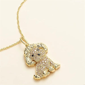 Exquisite and Cute Poodle Pendant Necklace for Women Elegant Pet Puppy Jewelry Animal Accessories Memorial Gift for Dog Lovers