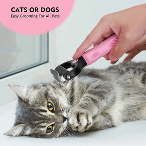 New 5 Colors Pets Fur Knot Cutter Dog Grooming Shedding Tools Pet Cat Hair Removal Comb Brush Double Sided Pet Products Comb