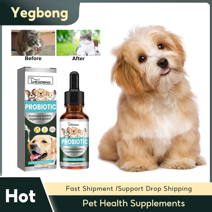 Pet Health Supplements Multi Vitamin Enhance Physical Fitness Protect Dogs Cats Stomach Oral Care Bad Breath Removal Pet Drops