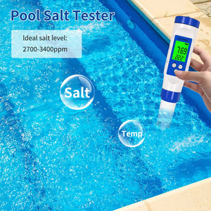 Smart 5 in 1 Salinity EC TDS Temp pH Meter Bluetooth Water Quality PH Tester APP Control for Aquarium Swimming Pool Fish Tank