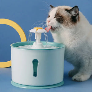 2.4L Pet Cat Dispenser Drinking Water Fountain Activated Carbon Filters LED Automatic Feeder Container USB Interface