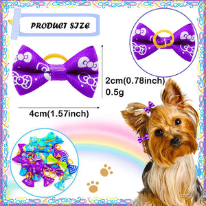 10/20pcs Pet Accessories Dog Hair Bows Cat Dog Hair Bows Mix Colours Small Dog Hair Rubber Bands Dog Grooming Accessories