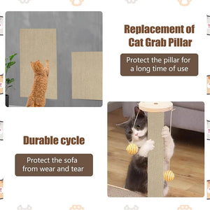 Scratching Mat Cat Protect Furniture Trimmable Self-adhesive Cat Climbing Blanket Wall Sofa Anti-Cat Scratch DIY Cat Scratch Pad