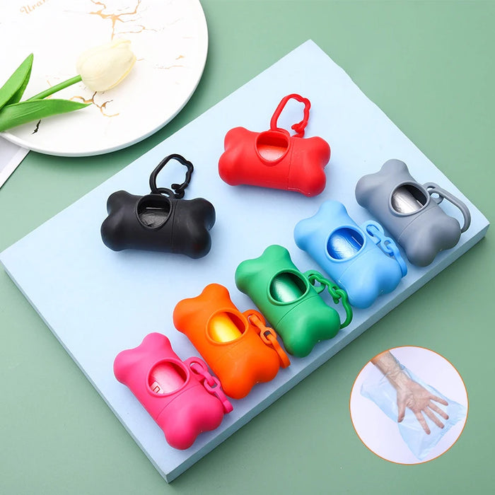 Pet Waste Bag Dispenser for Dog Waste Bag Holder Plastic Garbage Bag Dispenser Carrier Case Dog Pet 1 Roll Waste Poop Bags