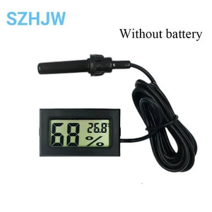 Mini Convenient Digital LCD Thermometer Sensor Hygrometer Gauge Refrigerator Aquarium Monitoring Display Humidity Detector FY-12