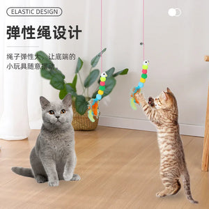 Cat Toy Swing Sticky Disc Elastic Hanging Door Teasing Cat Rope Long Rope Teasing Cat Cat Toy Cat Accessories Pet Kitten Toy