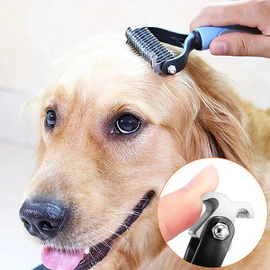 CDDMPET Pet Hair Remover Pet Fur Knot Cutter Dog Grooming Shedding Tools Puppy Cat Comb Brush Double Sided Brush Dog Accessories