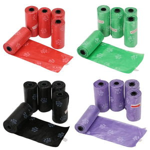 5Pcs Pets Dog Poop Bags for All Waste Pet Printed Disposable Bag Environment-friendly Pet Scooper Bag Cat Waste Bag Pet Supplies