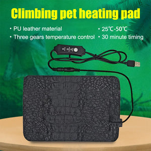 Pet Heating Pad Terrarium Reptile Heat Mat Heater 3 Gear Adjustable Temperature Controller Incubator Mat USB Electric Blanket