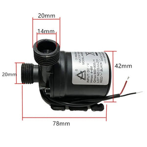 Water Pump 12V DC 24V Mini Brass quick joint Brushless Heater Solar Hot Water Pumps 1/2 " The fish tank Submersible Pump