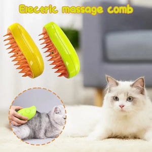 Cat Steam Brush Pet Massage Comb Cat Dog Grooming Comb 3 in 1 Electric Spray Cats Bath Brush Hair Brushes Grooming Pet Supplies