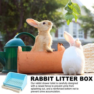 Small Bedding Box Potty Trainer Box Pan Tray For Small Pets With Grid Small Animal Litter Box Bunny Restroom Litter Tray