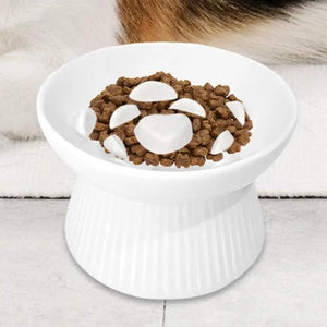 Cat Food Stand Ceramic Pet Food And Water Feeder Raised Feeding Bowl Puppy Non-Slip Dish Cat Feeding & Watering Supplies For