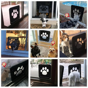 Pet Door Outdoor Dogs Cats Window Gate House Enter Freely Fashion Pretty Garden New Safe Lockable Screen Easy Install  Dog Gate