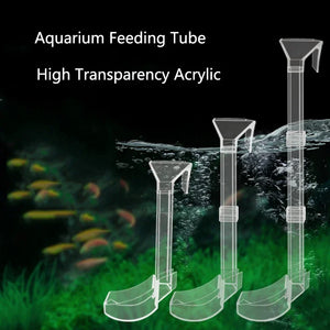 Highly Transparent Acrylic Aquarium Feeder Tube Dish Transparent Fish Tank Shrimp Snail Shrimp Food Feeding Bowl Accessories