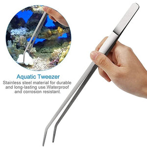 Aquarium Accessories Hard Stainless Steel Aquarium Tool Scissor Tweezers Plants Wave Scissors Fish Tank Shovels Cleaner Supplies