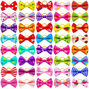 10/20pcs Pet Accessories Dog Hair Bows Cat Dog Hair Bows Mix Colours Small Dog Hair Rubber Bands Dog Grooming Accessories