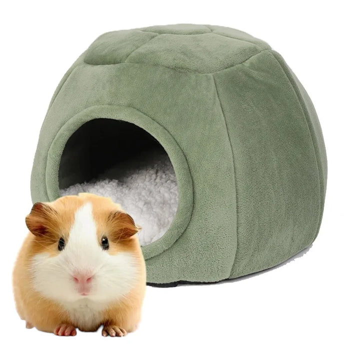 Guinea Pigs Sleeping Bed Hamster Hedgehog Winter Nest Small Pet Warm Cage Cave Bed House Fleece Cusion Hide Toy Playing Habitat