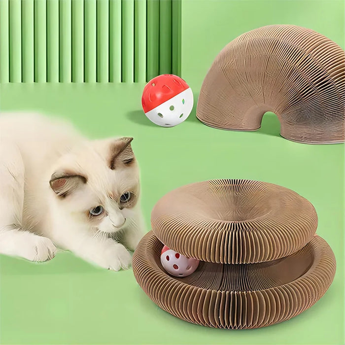 Cat Foldable Magic Organ Cat Scratching Board Funny Toy  Grinding Claw Sleeping Bed Thickened Cat Interactive Toys Pet Supplies