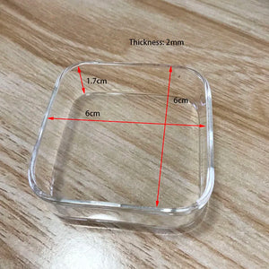 Transparent Square 6cm Aquarium Fish Tank Shrimp Food Feeding Glass Feeder Floating Bottom Feeder Fish Shrimp Food Bowl