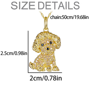 Exquisite and Cute Poodle Pendant Necklace for Women Elegant Pet Puppy Jewelry Animal Accessories Memorial Gift for Dog Lovers