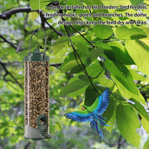 Hanging Bird Feeding Tool Garden Paddock Bird Feeder Pet Supplies Outdoor Decoration Wild Bird Seed Feeder PVC Tube Seed Feeders