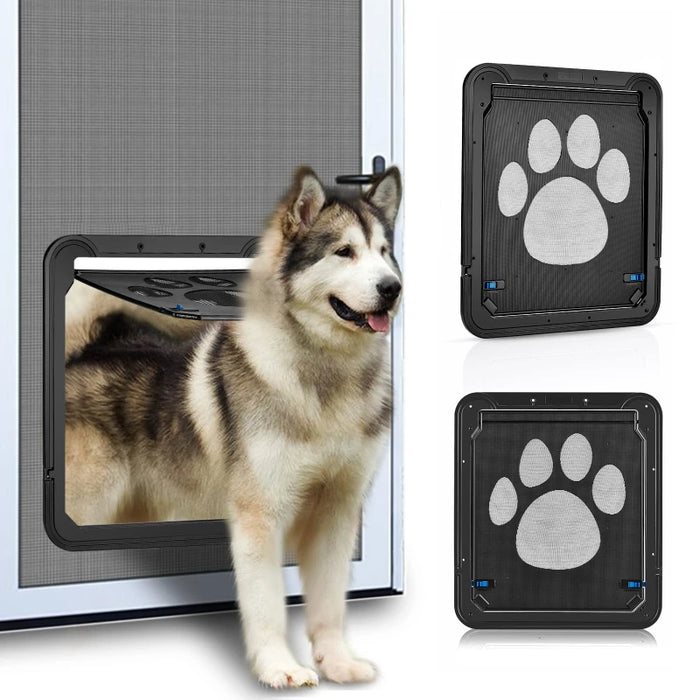 Lockable Magnetic Screen Pet Gate Door Outdoor Dogs Cats Window Gate House Enter Freely Garden Patio Safe Easy Install