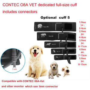 Vet Use Cuff Animals Cuff CONTEC08A Veterinary Blood Pressure Monitor Cuff 5 types Mouse/Cat/Dog/Horse/Elephant With Connector