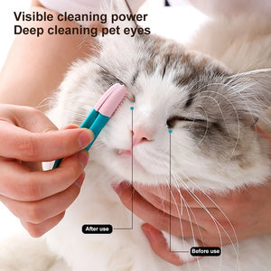 Pet Eye Comb Brush Tear Stain Remover Comb Silicone soft material Grooming Tools For Small Cat Dog Gentle Cleaning Eye Scabs