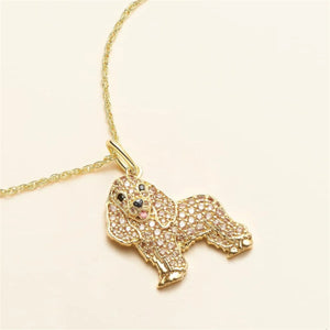 Exquisite Cute Cocker Spaniel Pendant Necklace for Women Elegant Pet Puppy Jewelry Animal Accessories Dog Lovers Memorial Gift