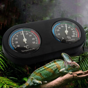 2-in-1 Thermometer Hygrometer Dial Thermometer Hygrometer Terrarium Temperature Humidity Sensor Gauge for Chameleon